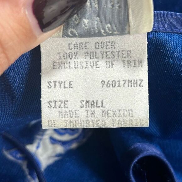 Vintage California Miss Blue Crushed Velvet‎ Sleeveless Midi Dress Size Small - Picture 8 of 13